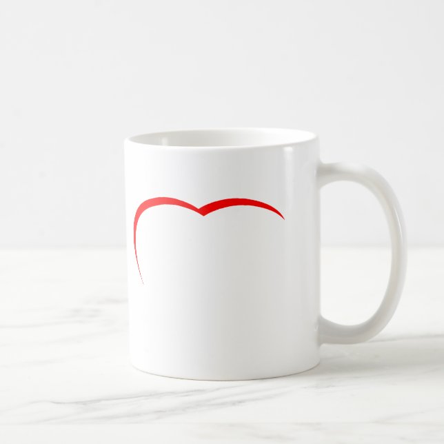 Heart Red Curve The MUSEUM Zazzle Gifts Coffee Mug (Right)