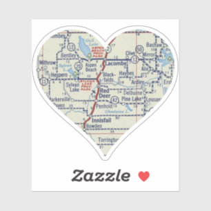 Heart Red Deer Alberta Sticker