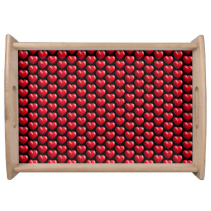 heart red love family couple marriage relationship serving tray