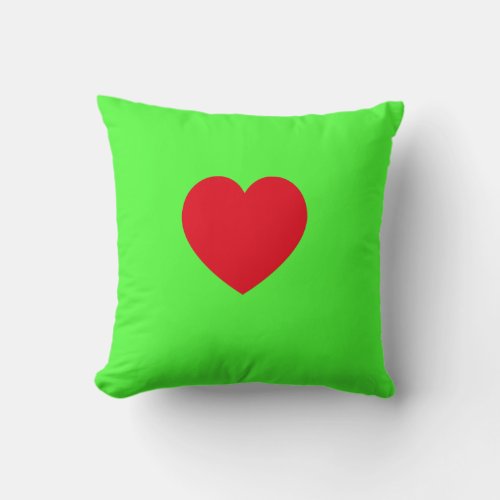 heart red  throw pillow