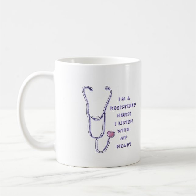 Heart Registered Nurse  Coffee Mug (Left)