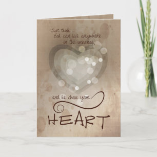 Heart Religious Encouragement Card