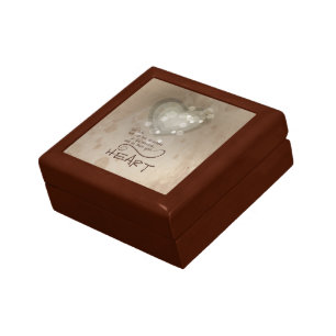 Heart Religious Encouragement, Grunge Gift Box