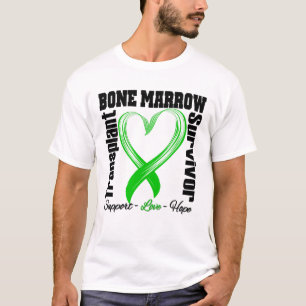 Heart Ribbon - Bone Marrow Transplant Survivor T-Shirt