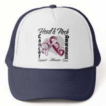 Heart Ribbon - Head and Neck Cancer Awareness Trucker Hat
