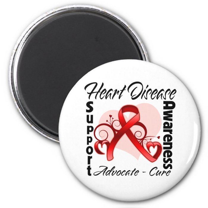 Heart Ribbon   Heart Disease Awareness Magnet