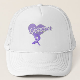 Heart Ribbon - Hodgkin's Lymphoma Survivor Trucker Hat