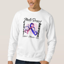 Heart Ribbon - Male Breast Cancer Awareness Sweatshirt