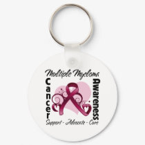 Heart Ribbon - Multiple Myeloma Awareness Keychain