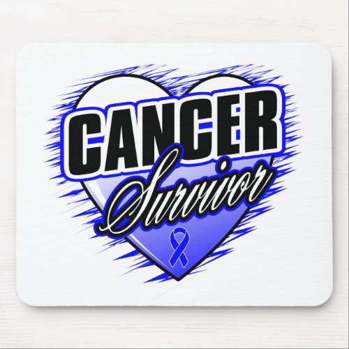 Heart Ribbon Survivor Colon Cancer Mouse Pad