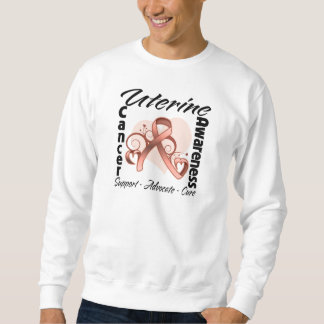 Heart Ribbon - Uterine Cancer Awareness Sweatshirt