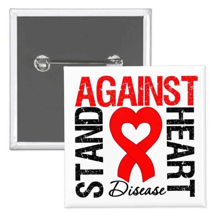 Heart Ribbon v2   Stand Against Heart Disease Pins