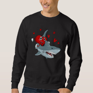 Heart Riding Shark Valentine's Day Sharks 1 Sweatshirt