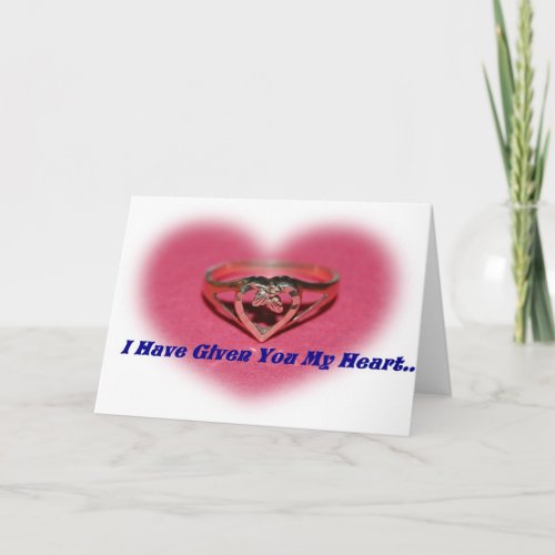 Heart Ring Will You Marry Me Card