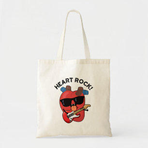 Heart Rock Funny Music Pun Tote Bag