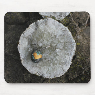 Heart Rock on Geode Mouse Pad