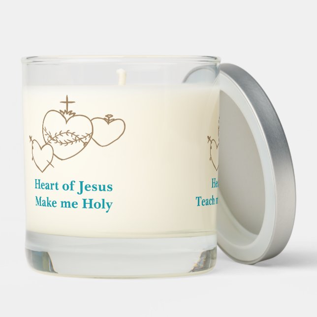 Heart Rosary Scented Candle (Lid)