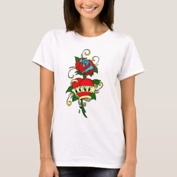 Heart  Rose  Love T-shirt by silvercryer2000 at Zazzle