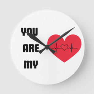 heart round clock