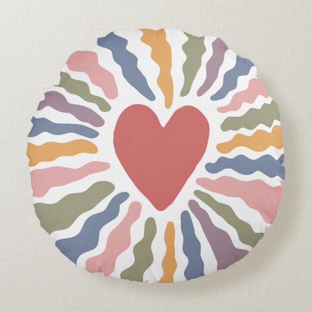 Heart Round Pillow (Front)