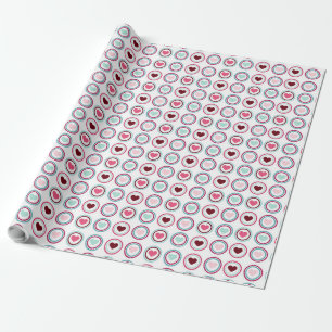 Heart Rounds Pretty Valentine Wrapping Paper
