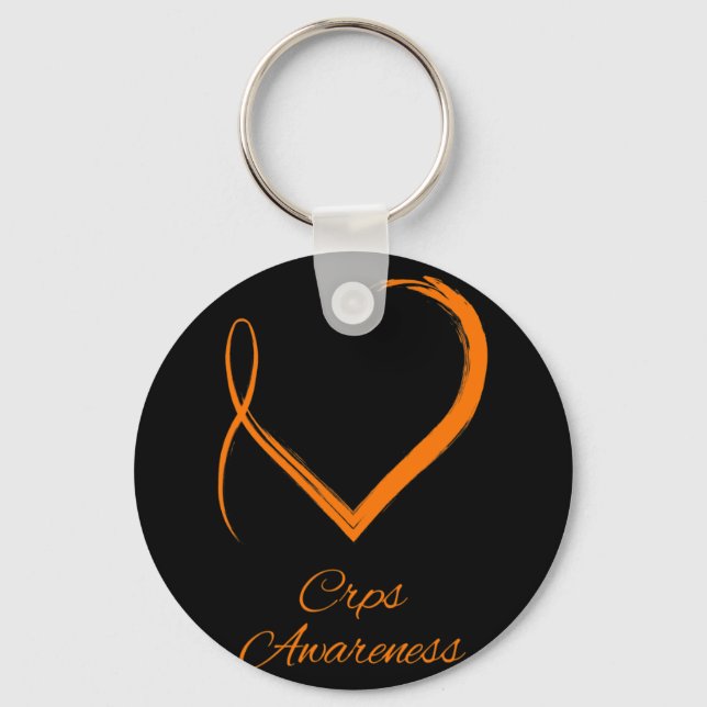 Heart RSD CRPS Awareness 1 Keychain (Front)