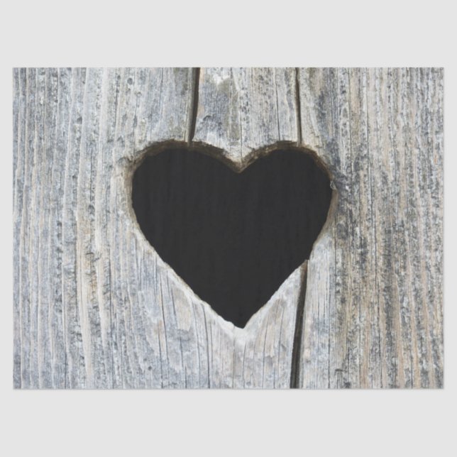 Heart Rustic Door Decoupage Tissue Paper (Front)