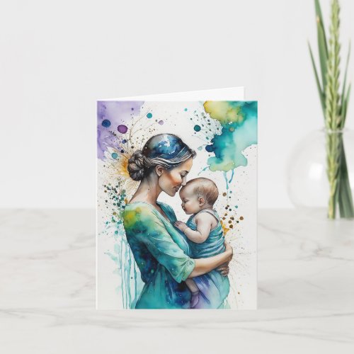 Heartâs Lullaby _ A Tender Mothers Embrace Card
