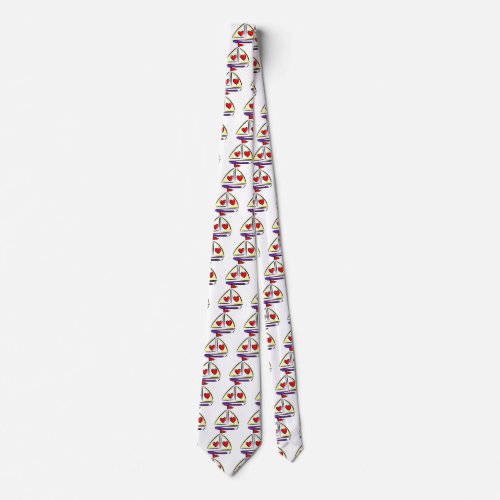 Heart Sailboat Neck Tie