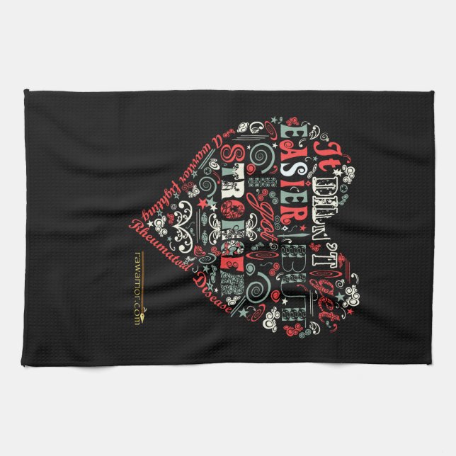 Heart says: Stronger. Towel (Horizontal)