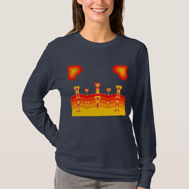 Heart-Scape Long Sleeve T-Shirt (Front)