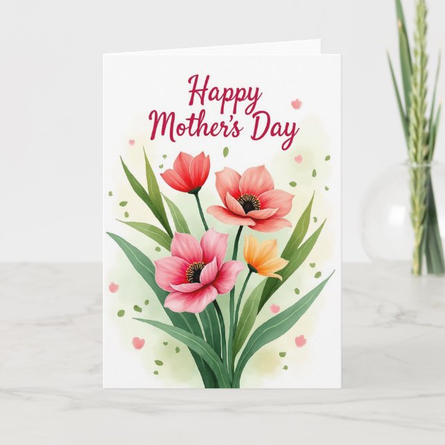 Heart Scatter Floral Card (Front)