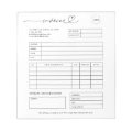 Heart Script Custom Small Business Invoice Receipt Notepad | Zazzle