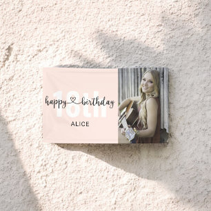 Heart Script Photo Happy Birthday Banner
