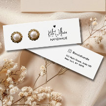Heart Script Stud Earring Jewelry Display Card