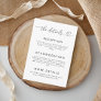 Heart Script Wedding Details Minimalist White Enclosure Card