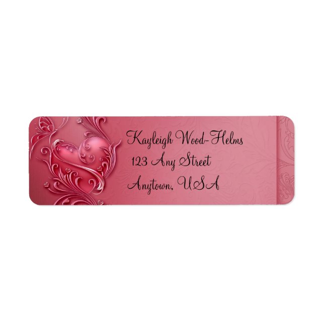 Heart Scroll Label (Front)