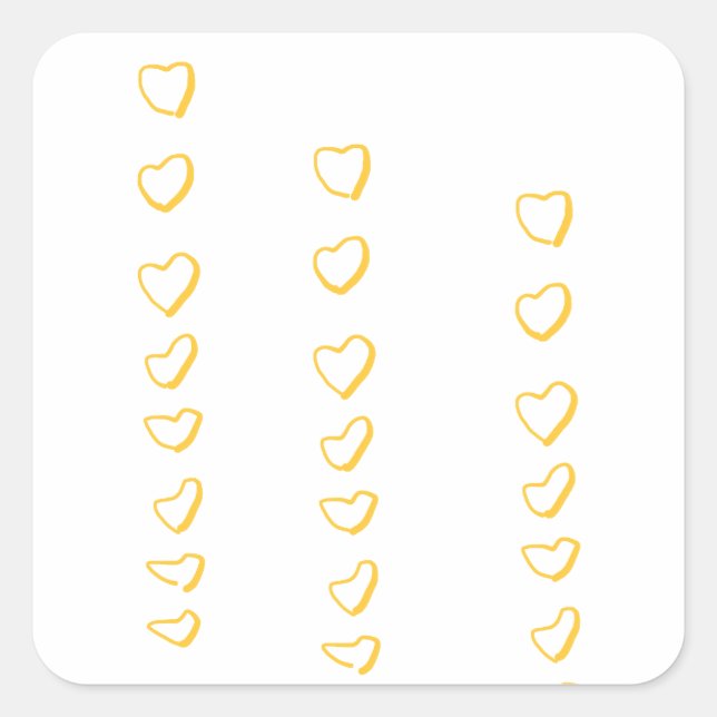 Heart Scroll Square Sticker (Front)