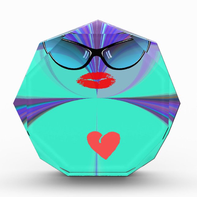 Heart Selfie Acrylic Award (Front)