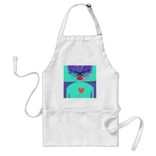 Heart Selfie Adult Apron