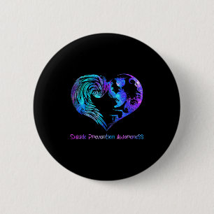 Heart Semicolon Suicide Prevention Awareness Week  Button