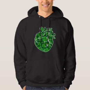 Heart Shamrock Cardiac Nurse St Patricks Day Irish Hoodie