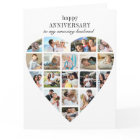 Heart Shape 18 Photo Collage Wedding Anniversary