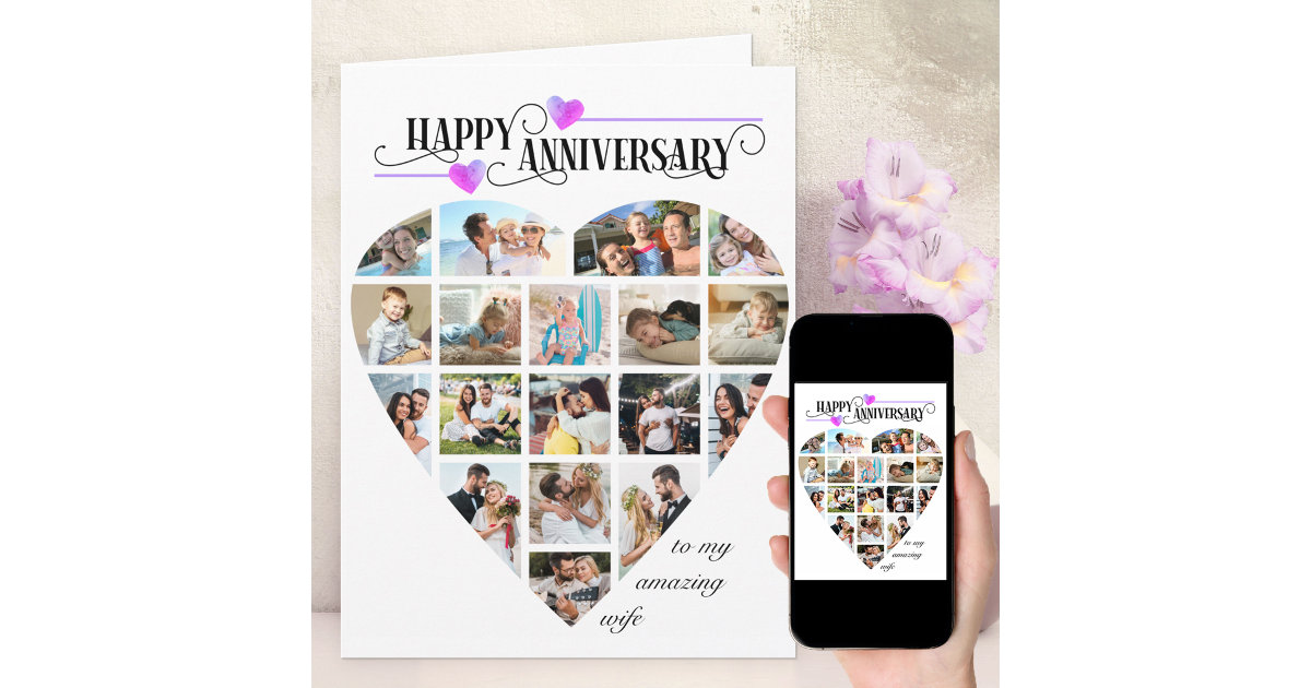 Heart Frame - Happy Anniversary Card