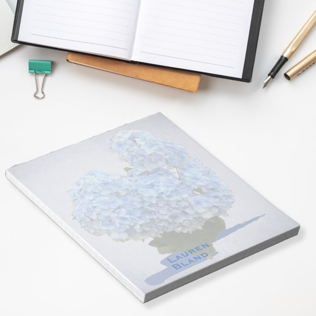 Heart Shape Blue Hydrangea Notepad (Creator Uploaded)