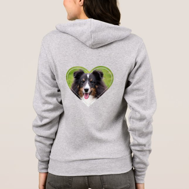 Heart Shape Custom Photo Templates Hoodie (Back)