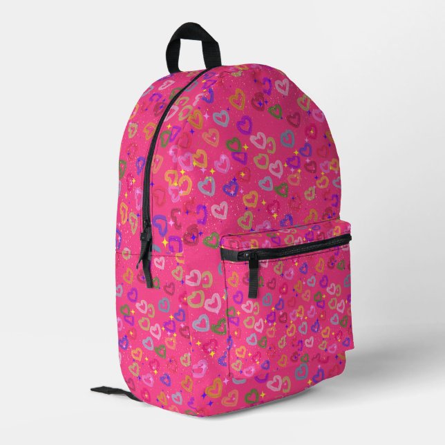 heart shape design backpacks (Back Corner Left)