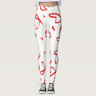 Heart shape design leggings