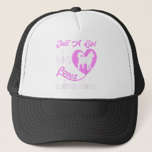 Heart Shape Dog Just A Girl Who Loves Siberian Hus Trucker Hat