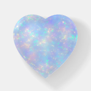 Heart Shape Elegant Opal Prism Gemstone Pattern Paperweight